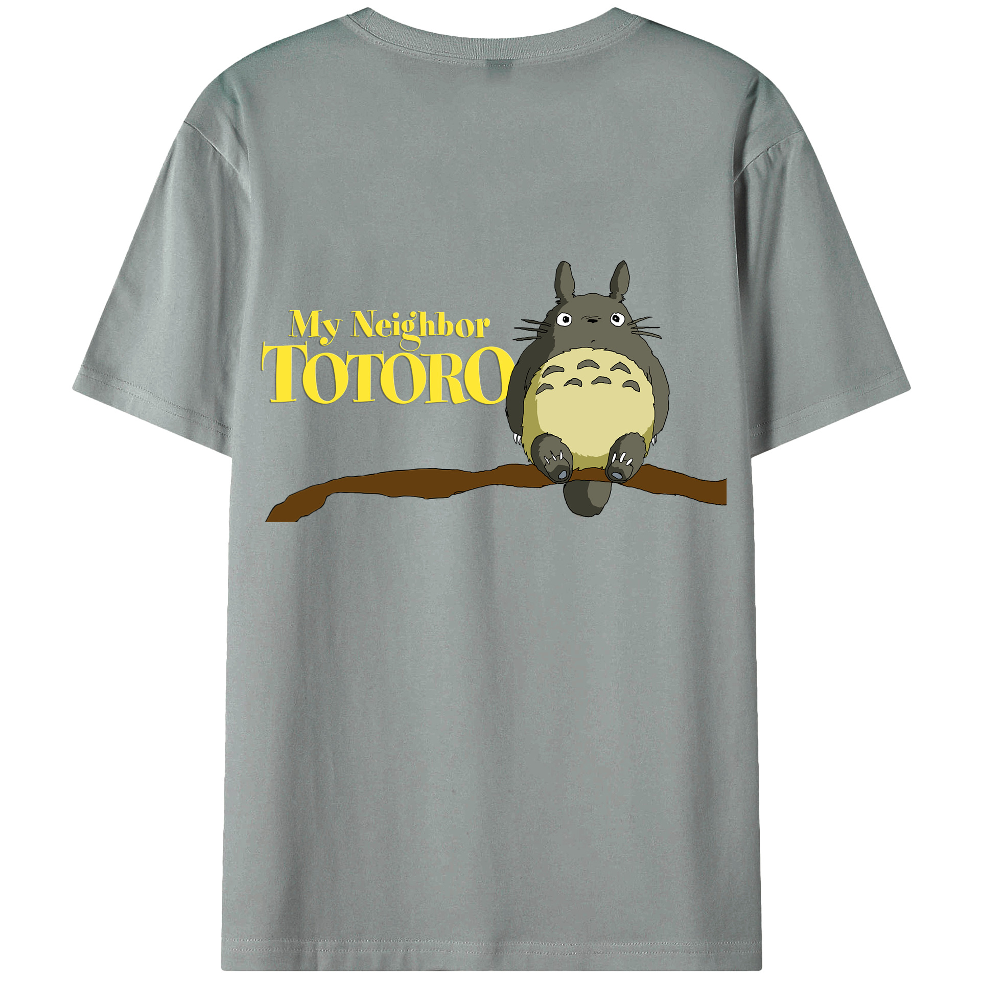 （画像用） となりのトトロ 草壁メイ 草壁サツキ My Neighbor Totoro Satsuki Kusakabe Mei Kusakabe 綿100％ メンズ半袖Tシャツ（バックプリント） 通気性